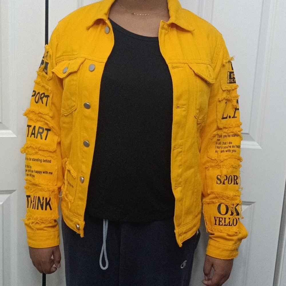 Yellow jean jacket